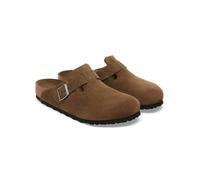 Birkenstock Boston Soft Footbed Unisex Suede Clogs - Dark Tea/Tonal Footbed - Dark Tea/Tonal Footbed - UK5.5 EU39 Regular