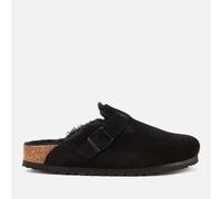 Birkenstock Boston Suede And Shearling Mules - UK 7.5/EU 41