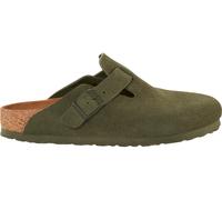 Birkenstock Boston Suede Leather Narrow Clogs faded khaki 44