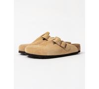 Birkenstock Unisex Boston Suede Latte Cream Clogs - Beige - Size EU 38