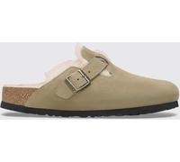 Birkenstock Boston Suede Mules with Shearling Lining - Size: 38 - male