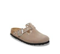 Birkenstock Boston Suede Rivet Shoe, Beige, Size 4, Women Beige