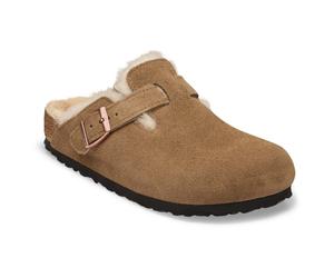 Birkenstock - Boston Suede Shearling - Sandals size 7,5 - Regular, brown
