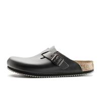 Birkenstock Boston Super Grip Natural Leather Narrow Fit 'Black' 0060196 7-7.5