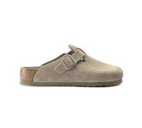 Birkenstock Women's Boston Slim Fit Suede Mules - Faded Khaki - UK 7.5