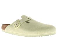 Birkenstock Boston Womens Green & Brown Suede Flat Sandals, Size: 5.5