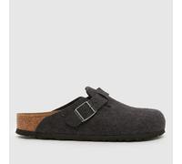 BIRKENSTOCK Boston Wool Felt Clog Sandals in Black UK 4 (EU 37)