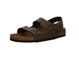Birkenstock Classic Unisex Adults' Milano Birko-Flor Sandals, Mocca, 42