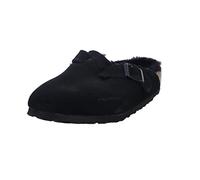 Boston VL/Fell Clogs in Suede with Faux Fur Lining Black
