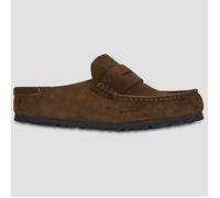 Leather clogs Birkenstock Naples Wrapped Suede Marron 36 Étroit