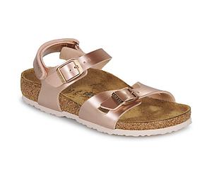 BIRKENSTOCK Flat sandals Rio AS Kids BF Electric Metallic Copper in Gold 11.5 kid