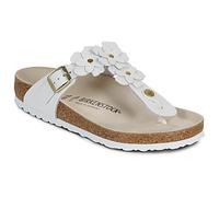Birkenstock Gizeh Flowers Leather Thong Sandals, White, Size 6, Women White