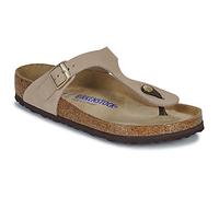 Birkenstock Gizeh Soft Footbed Womens Nubuck Leather Sandals - Sandcastle - Sandcastle - UK5.5 EU39 Regular