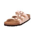 Birkenstock Florida Bs Women's Triple Buckle Birko Flor Sandl Sandals (Pearl White, UK 5)