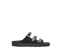 Birkenstock Florida Fresh Natural Leather Patent - Women's Narrow Fit - High Shine Black - UK Size 7-1029385