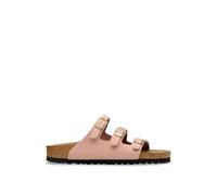 Birkenstock Florida Leather Flat Footbed Sandals Soft Pink