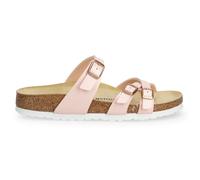 Birkenstock Franca Birko-Flor Unisex Casual Sandals - Shiny Lizard Light Rose - Size:UK 4.5