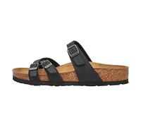 Birkenstock Franca Oiled Leather Unisex Slides Sandals - Black - Size:UK 4.5