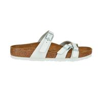 Birkenstock Franca Natural Leather Unisex Slides Sandals - White - Size:UK 7