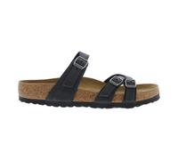 Birkenstock Franca Oiled Leather Unisex Slides Sandals - Black - Size:UK 5.5