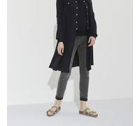 BIRKENSTOCK FRANCA SFB DOVE GRAY MEDIUM/NARROW WIDTH LEATHER CROSSED STRAPS SAND