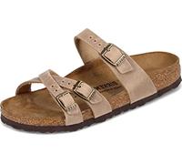 Birkenstock Franca Oiled Leather Unisex Slides Tobacco Brown Sandals