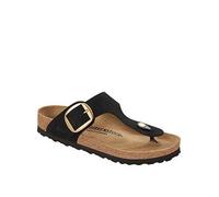 Birkenstock Gizeh Big Buckle Nubuck Sandal, Black, Size 4, Women Black