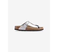 Birkenstock Gizeh Birko-Flor silver narrow fit sandals women - 38