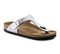 Birkenstock Gizeh Silver Womens Toe Post Sandals 4385151 in a Plain Man-made in Size 40