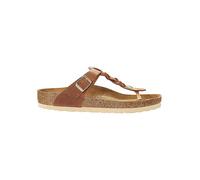 BIRKENSTOCK Gizeh Braided Cognac Oiled Leather Toe Post Sandals Size: