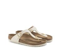 BIRKENSTOCK GIZEH EGGSHELL VEG CANVAS REGULAR/WIDE WIDTH WOMEN'S FLIP FLOPS SAND