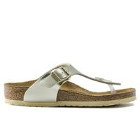 Birkenstock Gizeh Electric Metallic Gold Birko Flor Flip Flop Girls