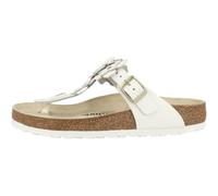 Birkenstock Gizeh Flower Embellishment Womens White Flip Flops 36