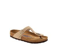Birkenstock Gizeh Leather Sandal, Beige, Size 4, Women Beige