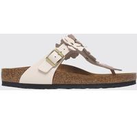 Birkenstock Gizeh Leather Sandal with Applied Flowers - Size: 40 - female