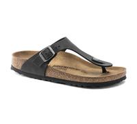 Birkenstock Gizeh NU Oiled Black Regular Women's/Men's Flip-Flops Oiled Leather for Wide Feet (0845251)