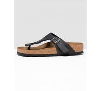 Birkenstock Gizeh Nubuck Oiled Leather Womens Sandals - Black Leather (archived) - Size UK 7.5