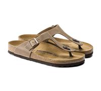 Birkenstock Gizeh Oiled Leather Tobacco Brown Narrow Women's Flip-Flops (0943813)
