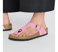 BIRKENSTOCK GIZEH PATENT CANDY PINK BLACK REGULAR/WIDE WIDTH WOMEN'S THONG SANDA