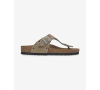 Birkenstock Gizeh Rivet Suede Leather narrow fit sandals brown women - 38