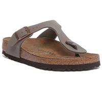 Birkenstock Gizeh Unisex Thong Style Unisex Sandals In Stone Size UK 3 - 12