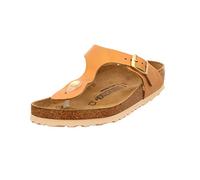 Birkenstock Gizeh Womens Washed Metallic Sea Copper Leather Thongs, 38 M EU