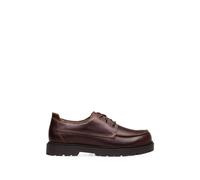 Birkenstock Highwood Moc grained-leather lace-up derby shoes - Brown 43 Regular