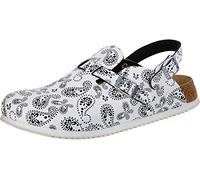 Birkenstock Kay Clogs Work Shoes Women Supergrip Paisley Black/White