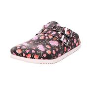 Birkenstock Kay Clogs Work Shoes Women Supergrip Roses Black