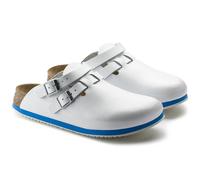 BIRKENSTOCK KAY SL MEN WHITE/BLUE REGULAR/WIDE WIDTH CLOGS BACKSTRAP SUPER GRIP