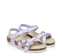 BIRKENSTOCK KUMBA KIDS SHINY LIZARD PURPLE FOG SANDALS