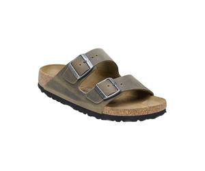 Birkenstock - Leather sandals - Arizona Oiled Leather Regular Faded Khaki for Men in Leather - Size 8 UK - Brown Brown 8 UK