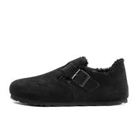 Birkenstock London Shearling Suede Leather Narrow Fit Sandals 'Black' 1014961 6-6.5