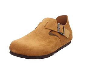 BIRKENSTOCK London Suede Men's Slippers, Mink, 9.5 US